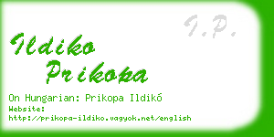 ildiko prikopa business card