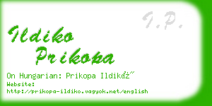 ildiko prikopa business card